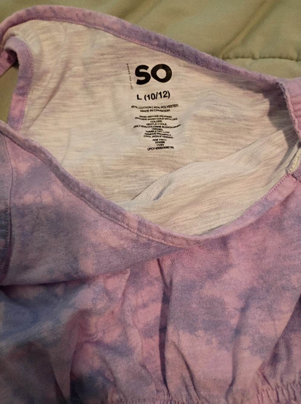 Purple  Tie-Dye Kids Romper - Picture 2 of 3